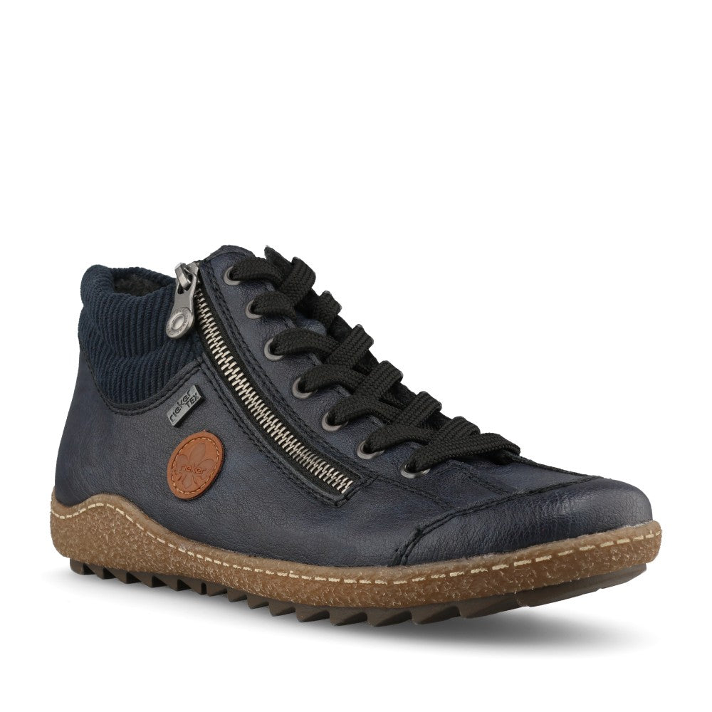 Rieker Ladies L7514 Lace Boot In Blue