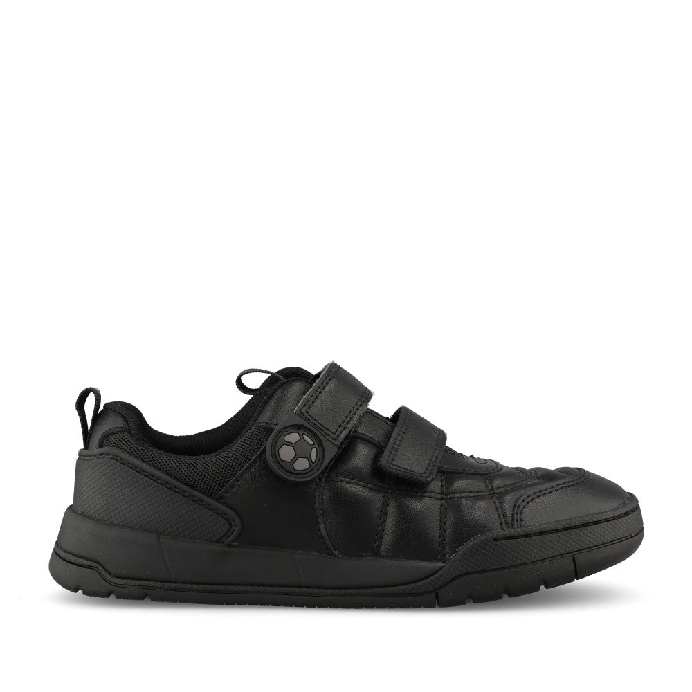 Clarks Boys Laser Cross K F-FIT Velcro in Black Leather