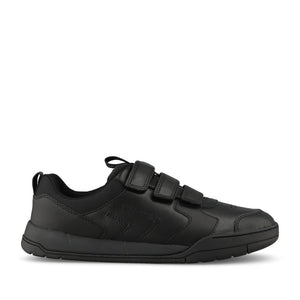 Clarks Boys Laser Play Y G-FIT Velcro in Black Leather