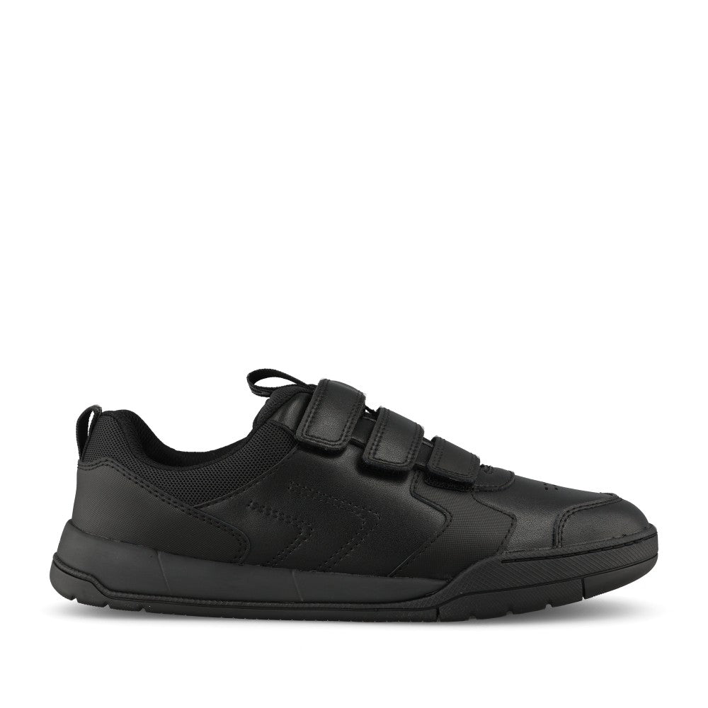 Clarks Boys Laser Play Y F-FIT Velcro in Black Leather