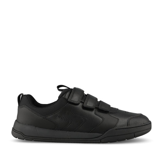Clarks Boys Laser Play Y F-FIT Velcro in Black Leather