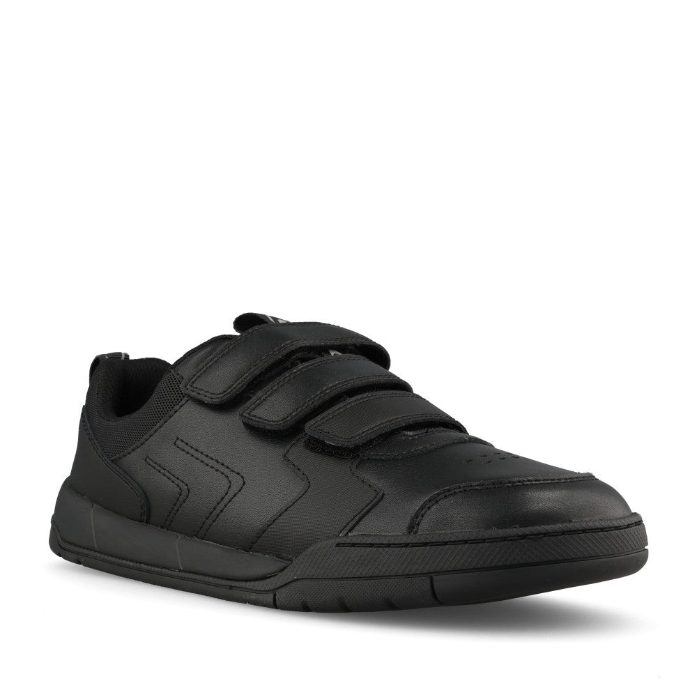 Clarks Boys Laser Play Y G-FIT Velcro in Black Leather
