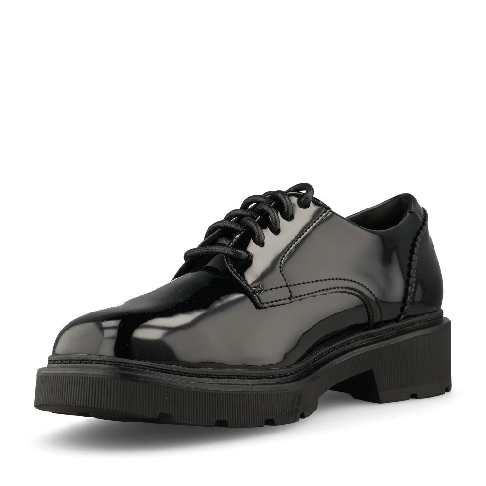 Clarks Ladies 261844924 Lauryl Lace D-FIt  In Black Patent