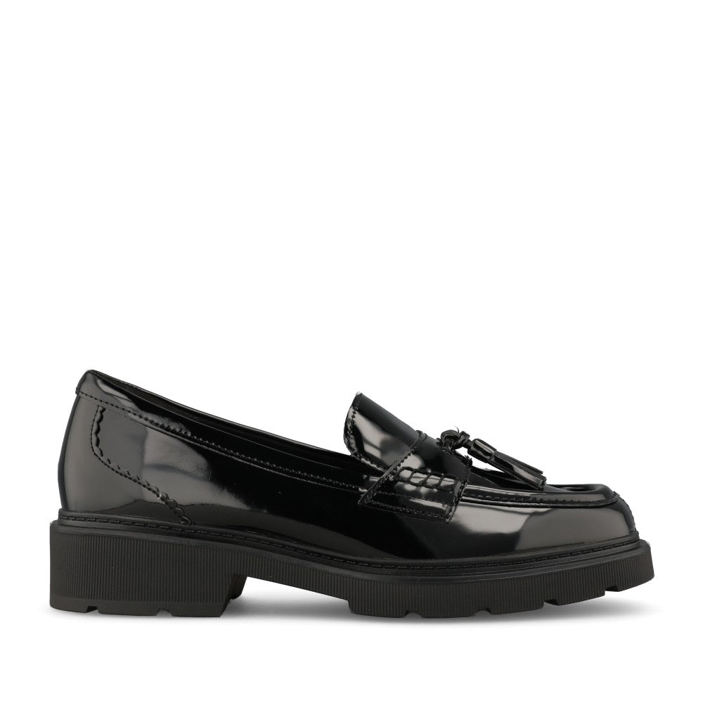 Clarks Ladies 261844914 Lauryl Tassel In Black Patent