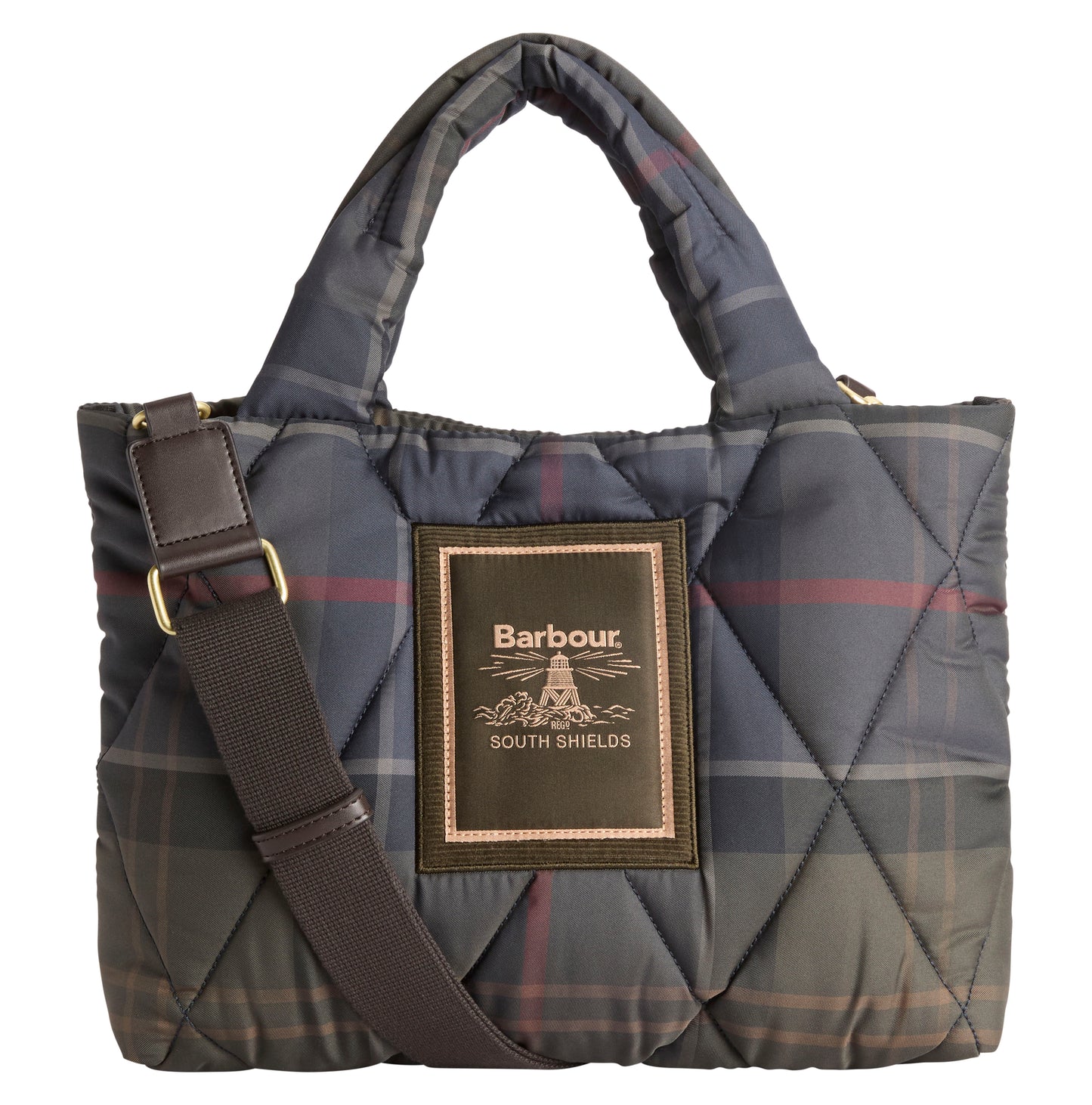 Barbour Ladies Tartan Arlene LBA0552 Bag In Navy Tartan