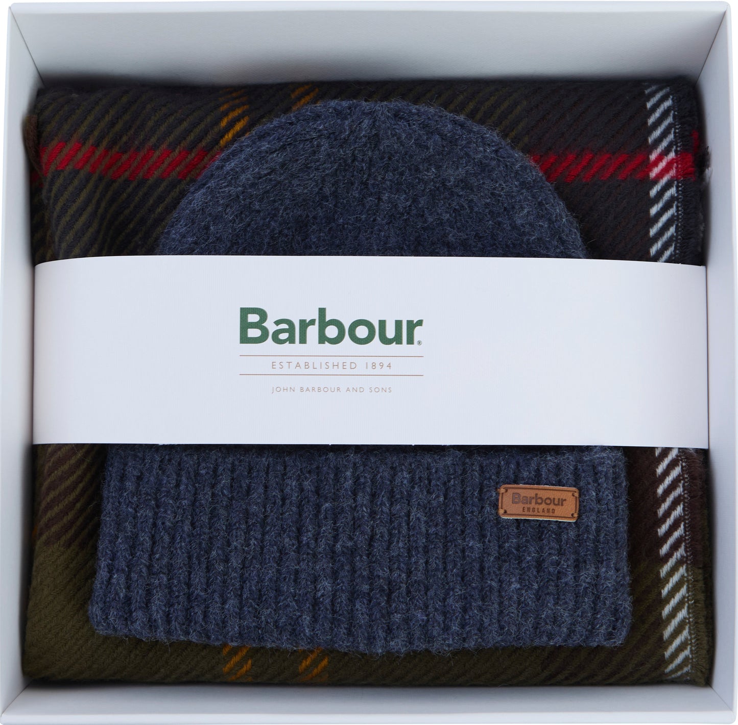 Barbour Ladies Pendle Blair Hat & Scarf LGS0094 In Classic Tartan