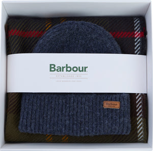 Barbour Ladies Pendle Blair Hat & Scarf LGS0094 In Classic Tartan