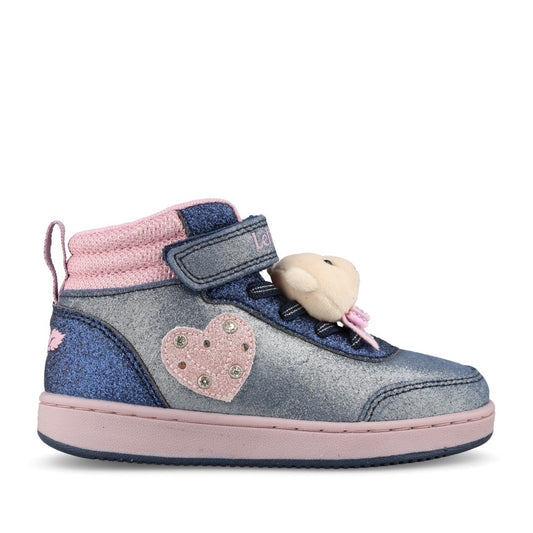 Girls Lelli Kelly Orsetto LKAL5716 Ankle Boot in Blue and Rose Glitter