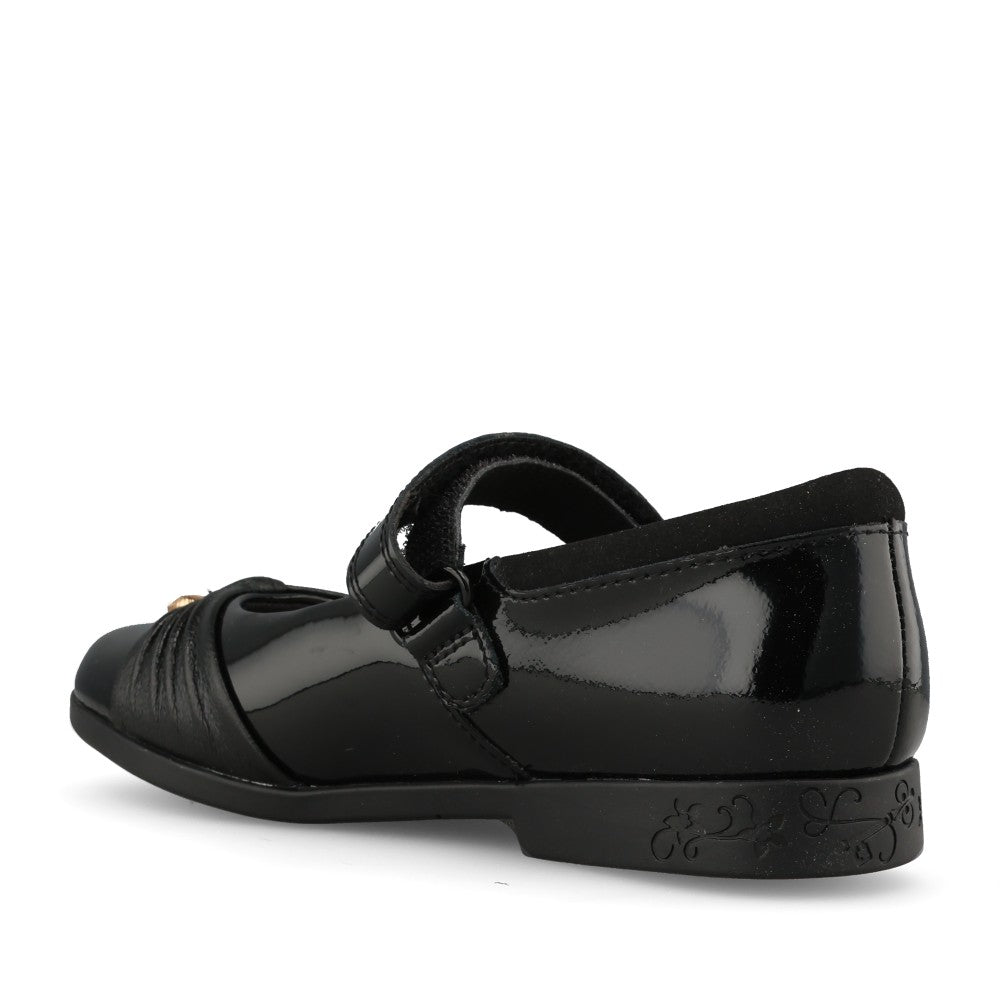 Clarks Girls Lock Gem F-FIT Mary Jane in Black Patent