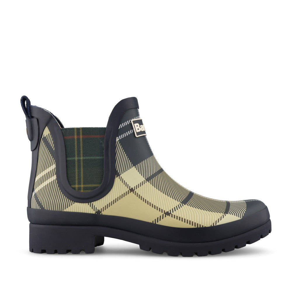 Barbour Ladies Mallow LRF0091 Welly In Navy Birchwood Tartan