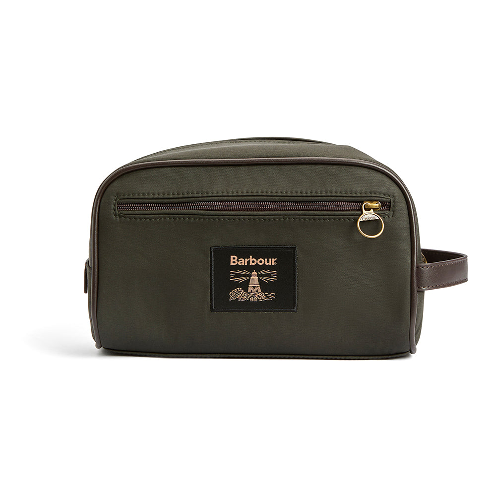 Barbour Accessories Wax Washbag MAC0404 In Olive