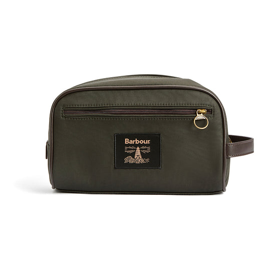 Barbour Accessories Wax Washbag MAC0404 In Olive