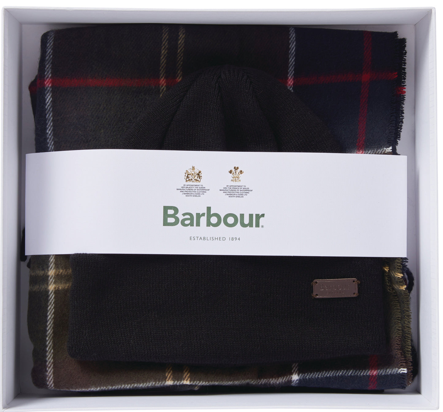 Barbour Mens Swinton & Galingale Hat & Scarf MGS0079 In Classic Tartan