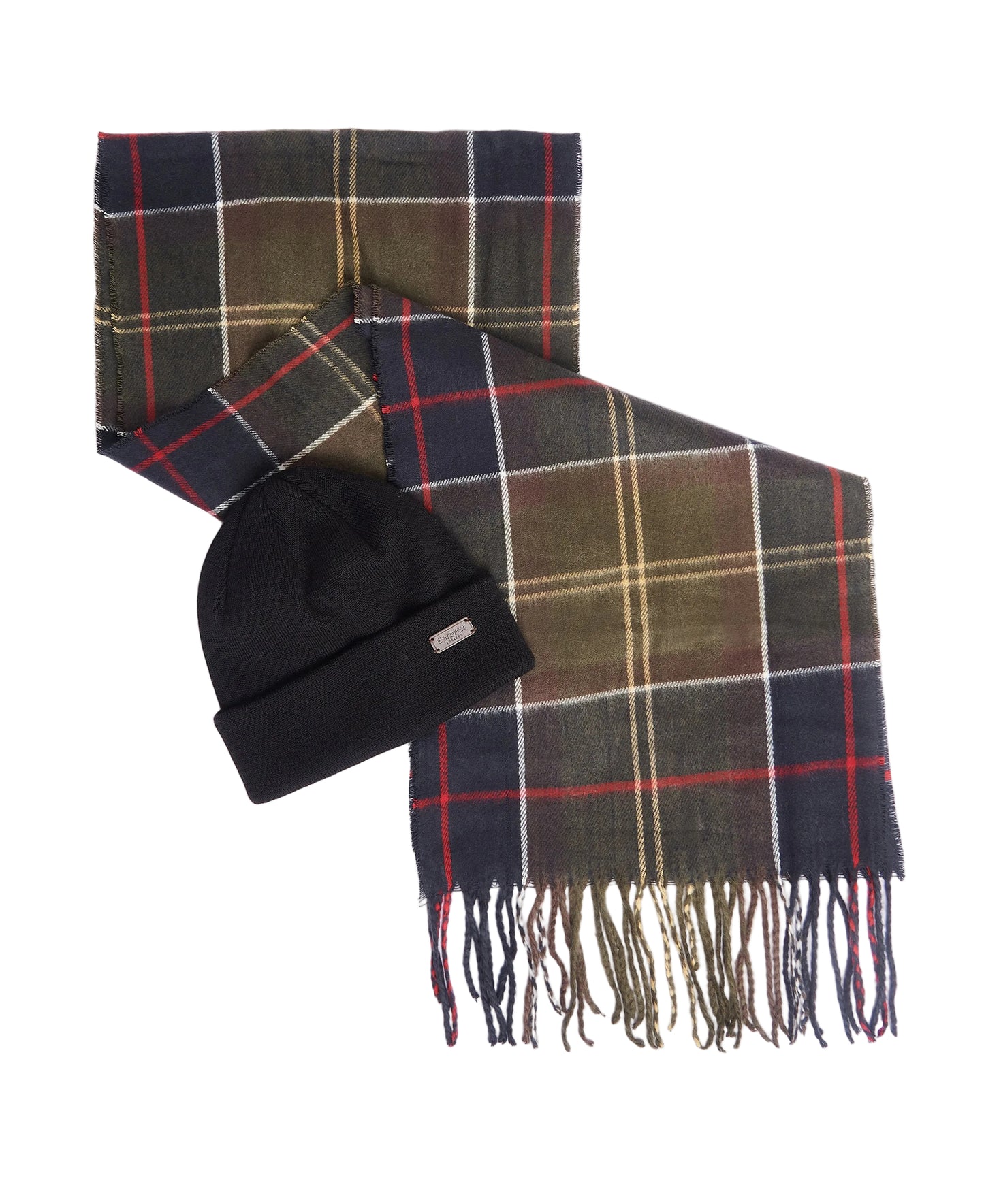 Barbour Mens Swinton & Galingale Hat & Scarf MGS0079 In Classic Tartan