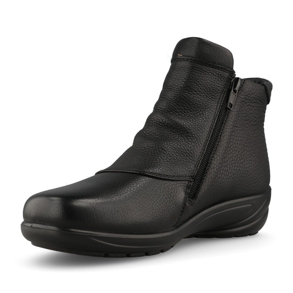 G-Comfort Ladies P-9521S Wide Fit Ankle Boot in Black