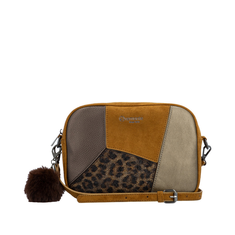 Remonte Ladies Q0674-22 Handbag In Tan Multi