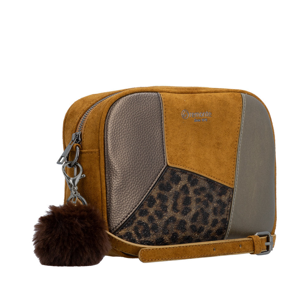 Remonte Ladies Q0674-22 Handbag In Tan Multi