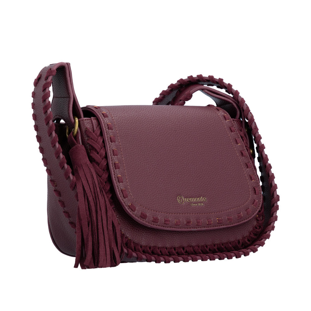 Remonte Ladies Q0677-35 Handbag In Burgundy