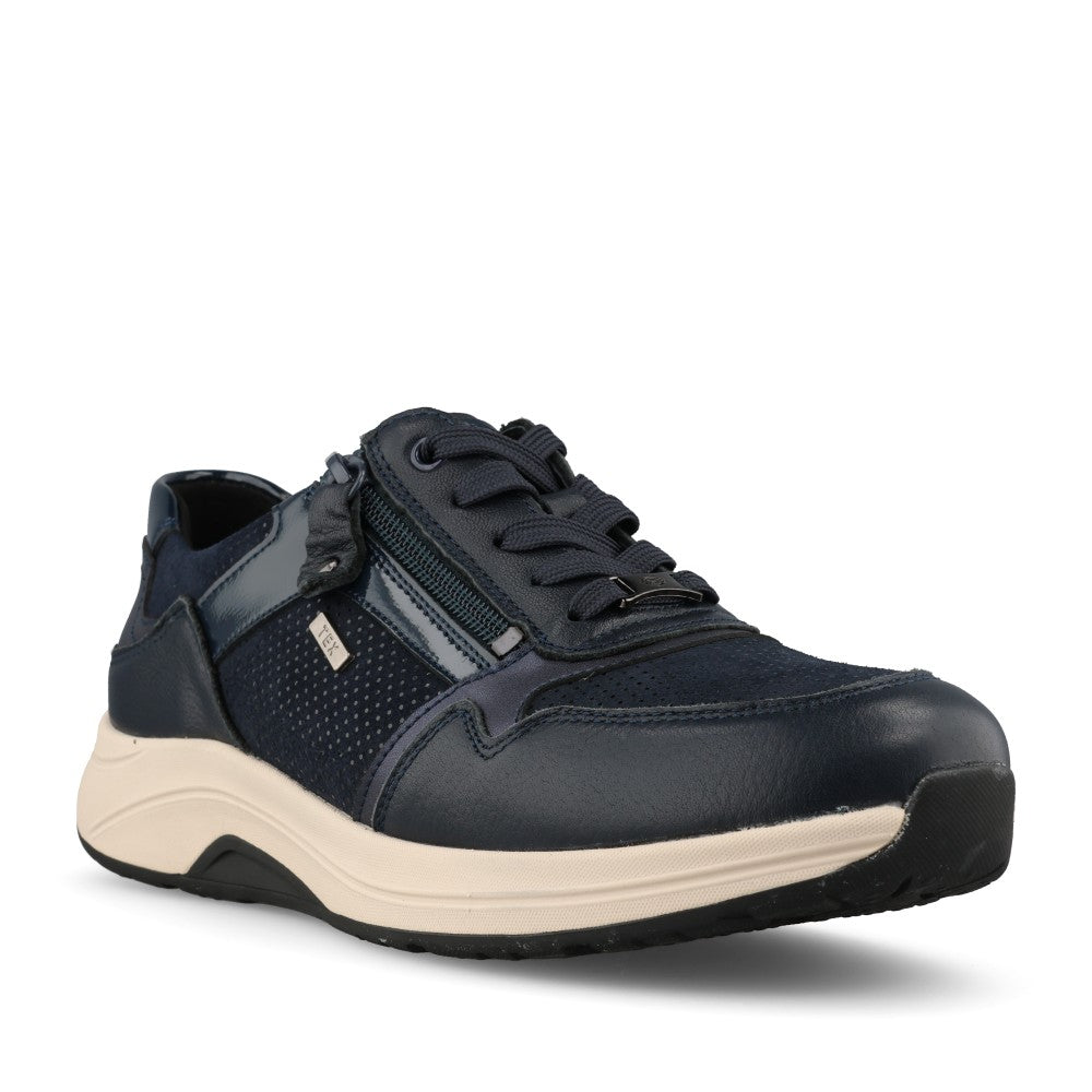 G-Comfort Ladies R-5189 3L Wide Fit Trainer in Navy