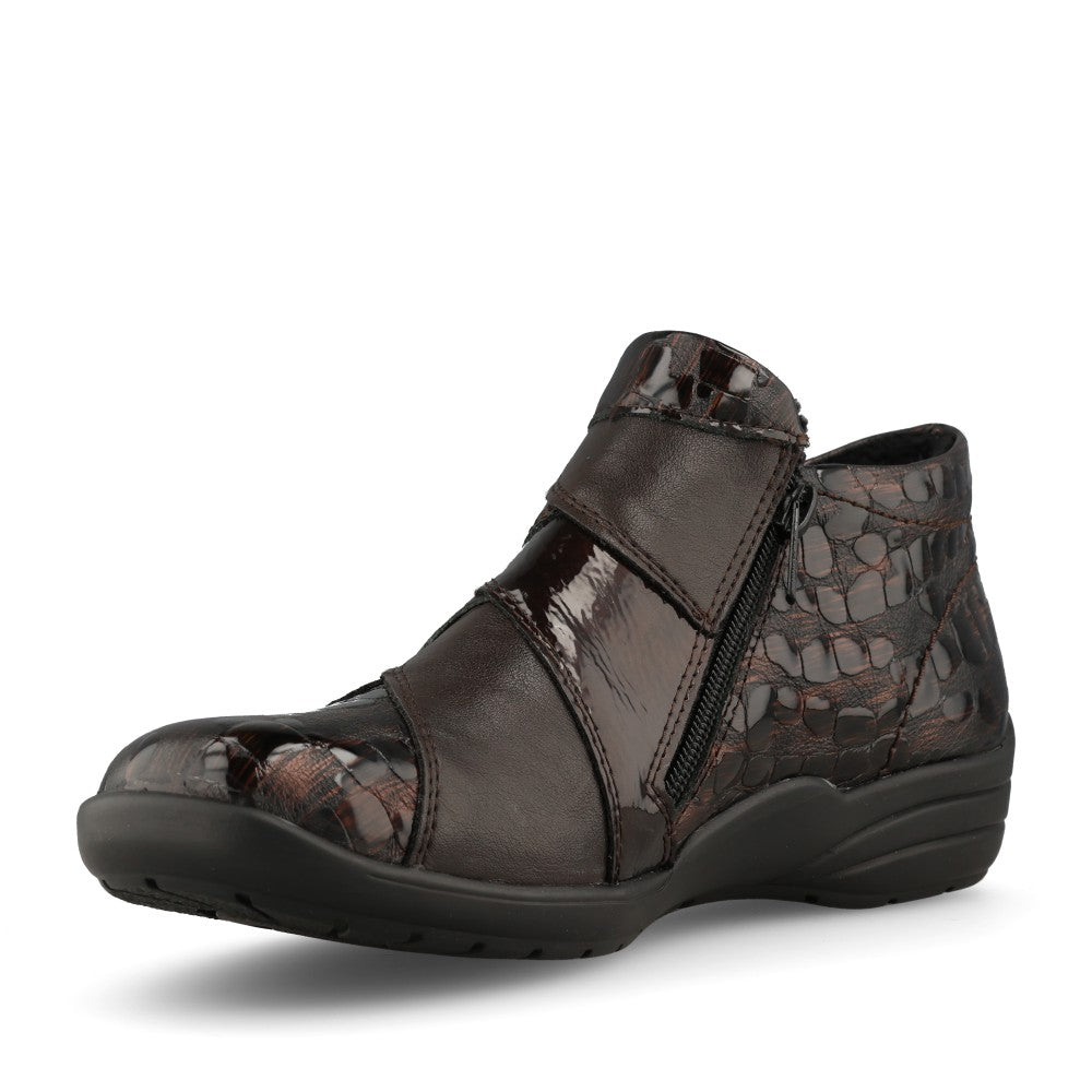 Remonte Ladies R7674-25 Ankle Boot In Brown