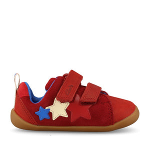 Clarks Boys Roamer City T F-Fit Shoe in Dark Red