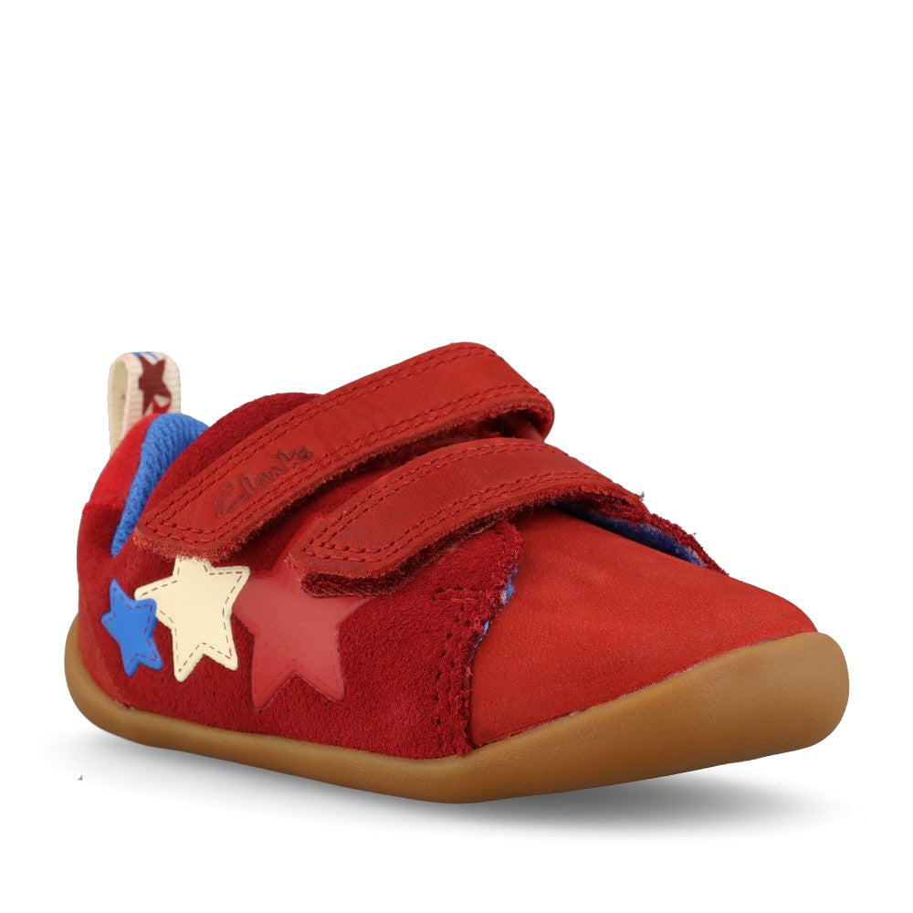 Clarks Boys Roamer City T G-Fit Shoe in Dark Red