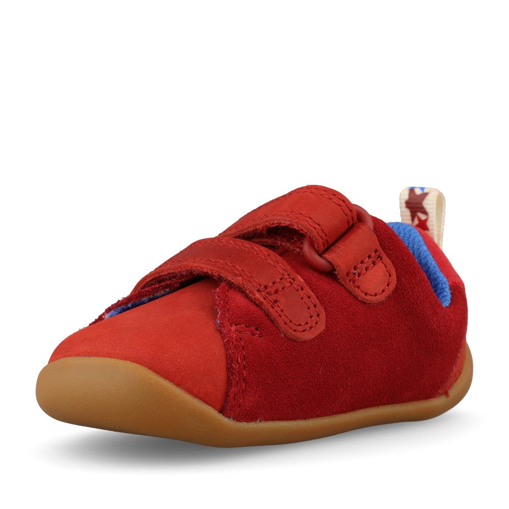 Clarks Boys Roamer City T F-Fit Shoe in Dark Red