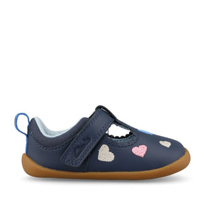 Clarks Girls Roamerheart T G-Fit Shoe in Navy