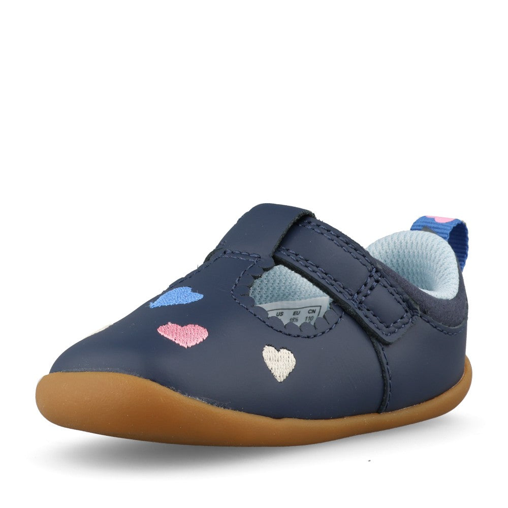 Clarks Girls Roamerheart T G-Fit Shoe in Navy