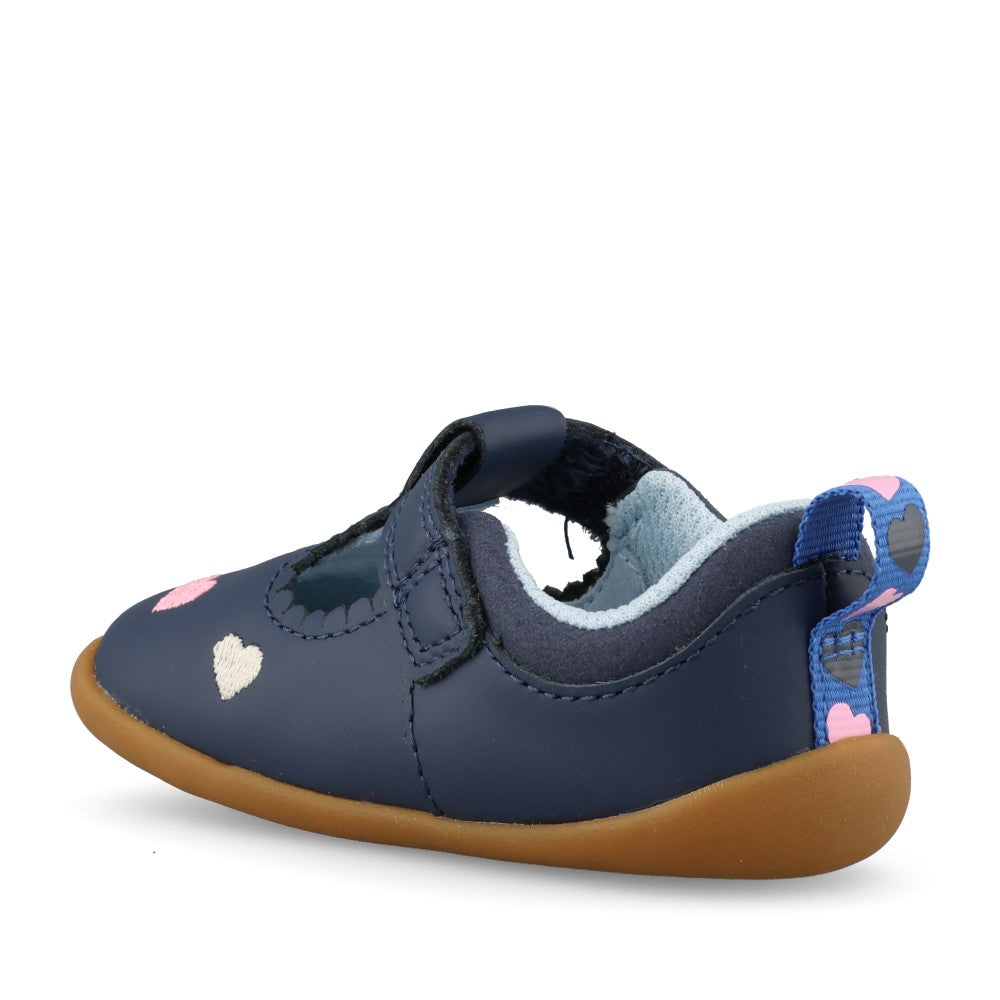 Clarks Girls Roamerheart T F-Fit Shoe in Navy
