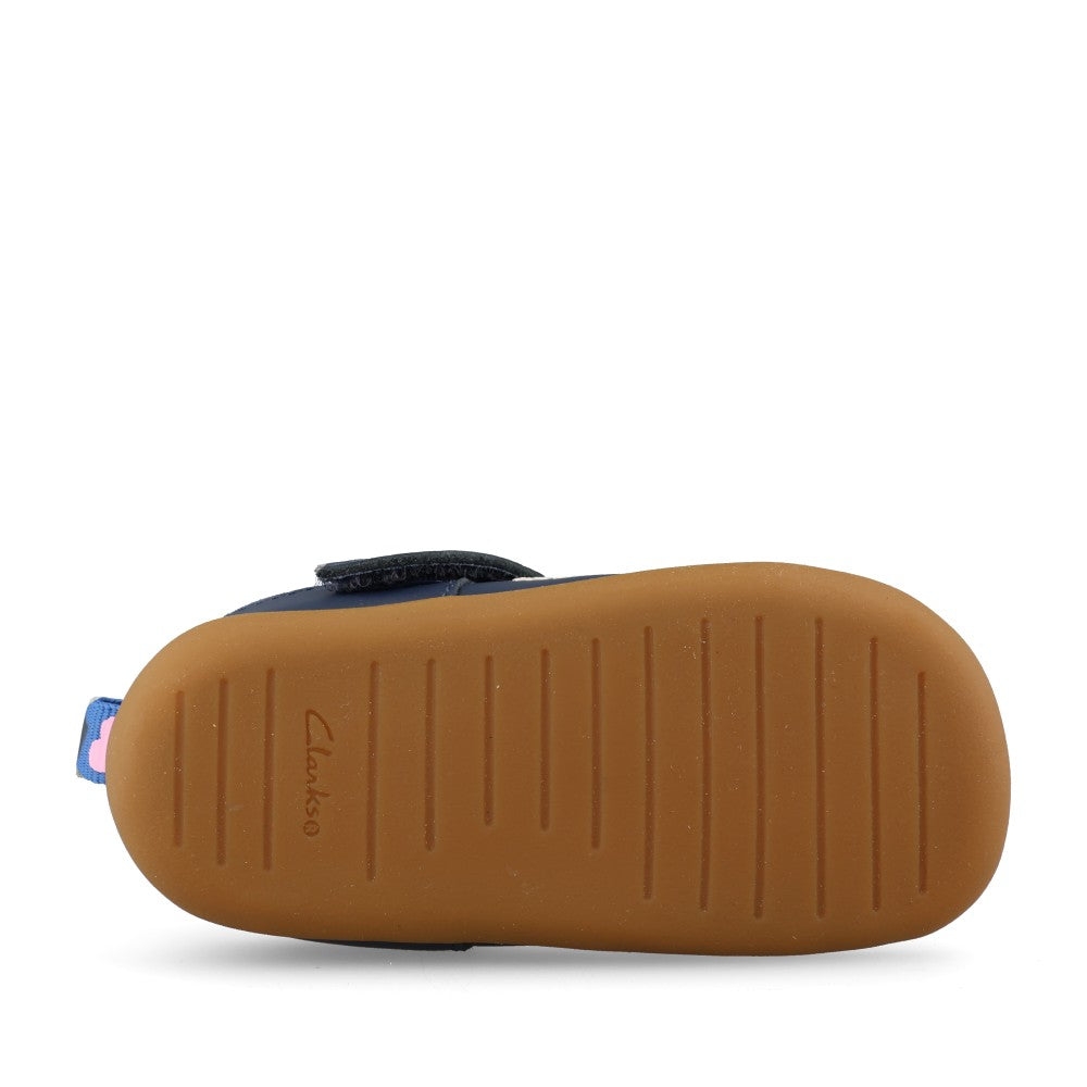 Clarks Girls Roamerheart T F-Fit Shoe in Navy