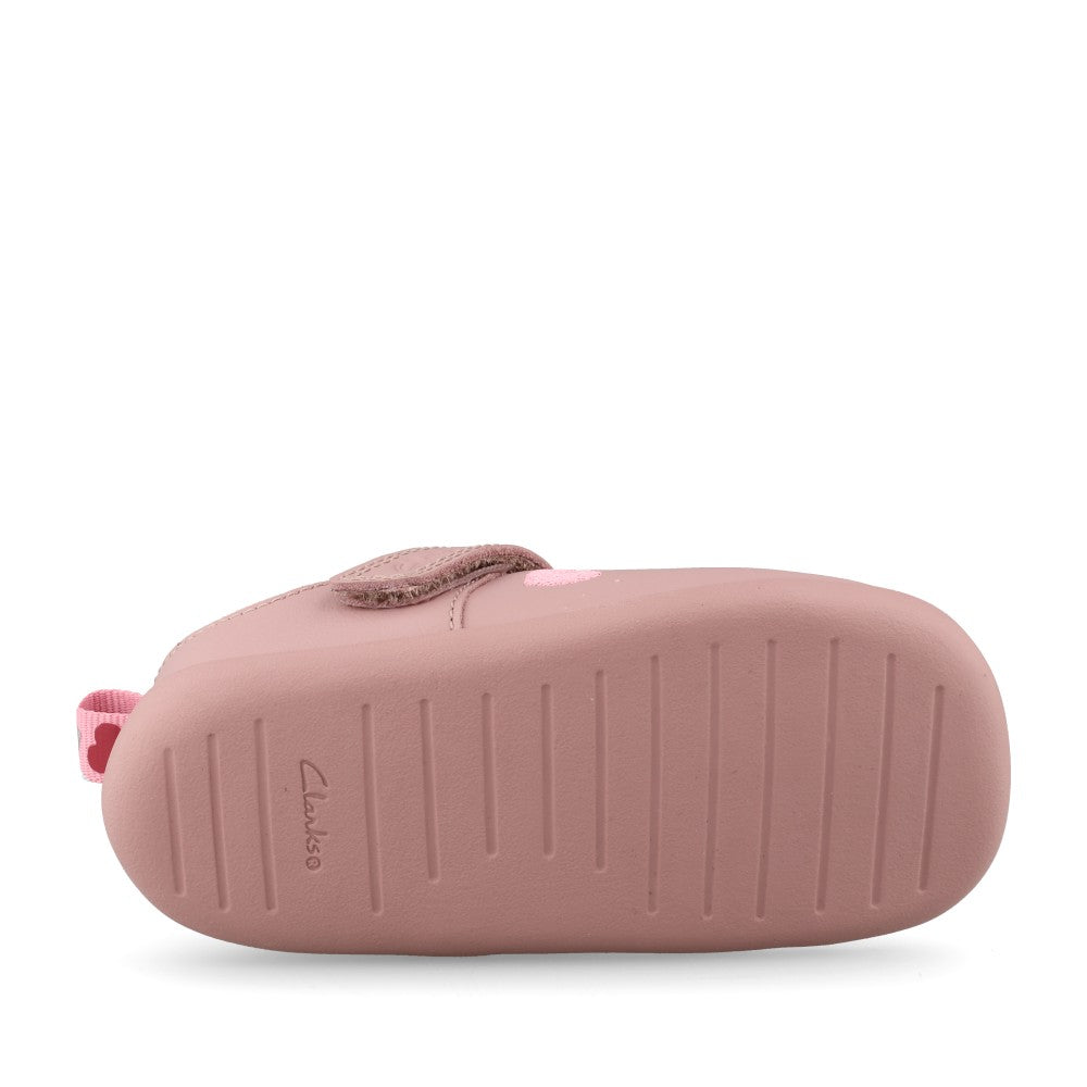 Clarks Girls Roamerheart T G-Fit Shoe in Dusty Pink