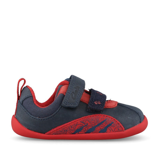 Clarks Boys Roamer Tail T G-Fit Shoe in Navy