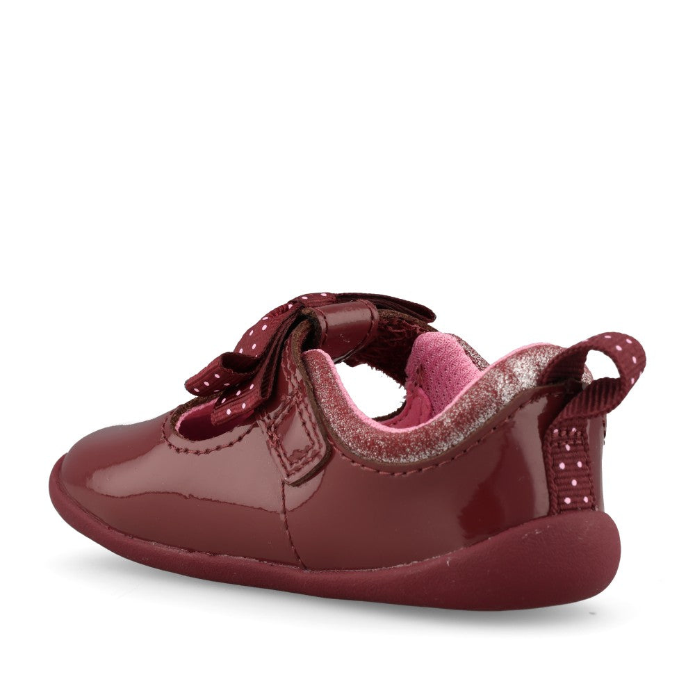 Clarks Girls Roamer Trim T G-Fit Shoe in Burgundy