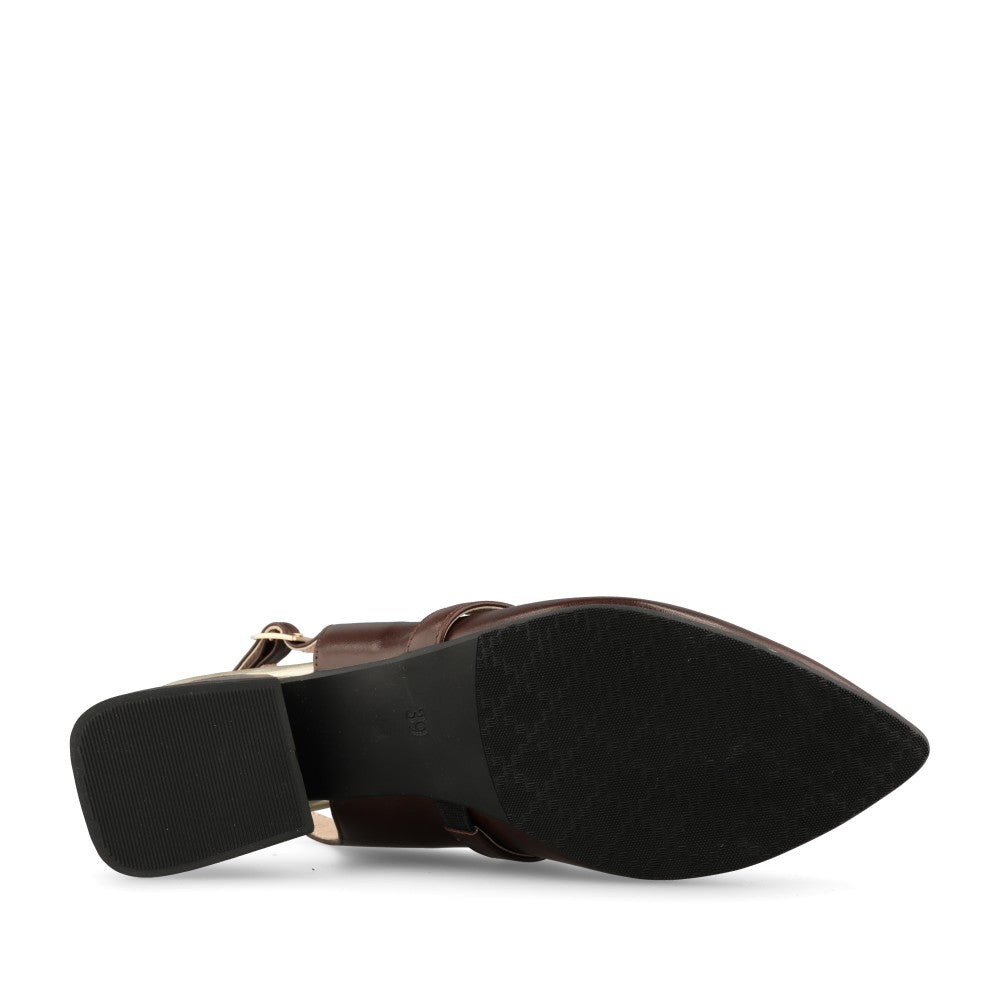 Emis Ladies 8424/F270o Sling Back Shoe In Dark Brown