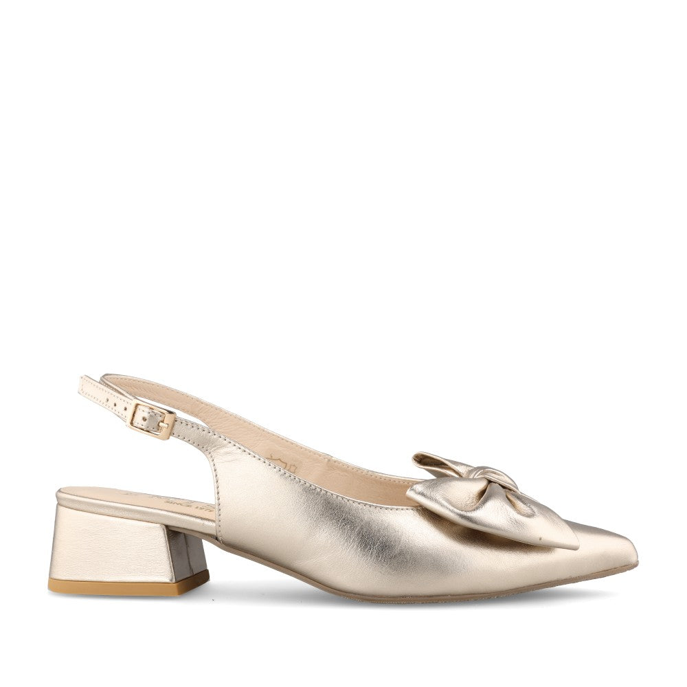 Emis Ladies 8586/F956o Sling Back Shoe In Gold