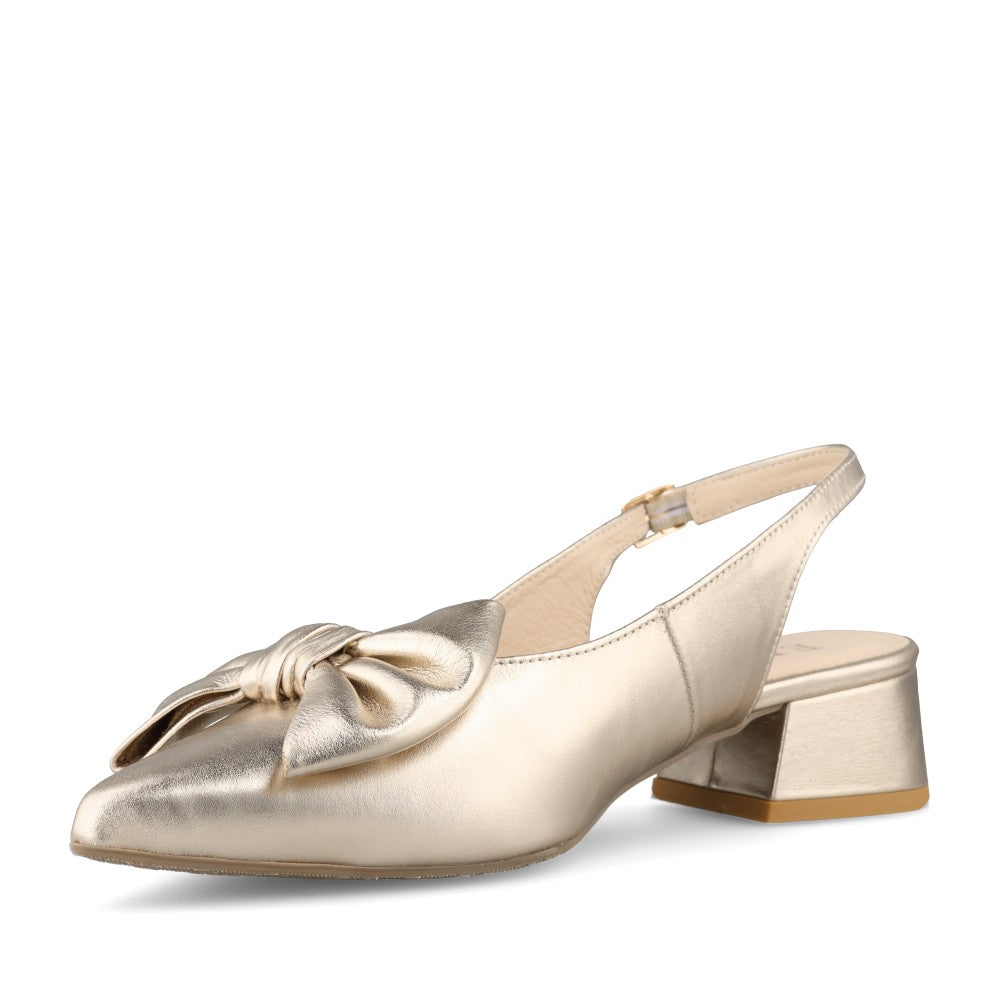 Emis Ladies 8586/F956o Sling Back Shoe In Gold
