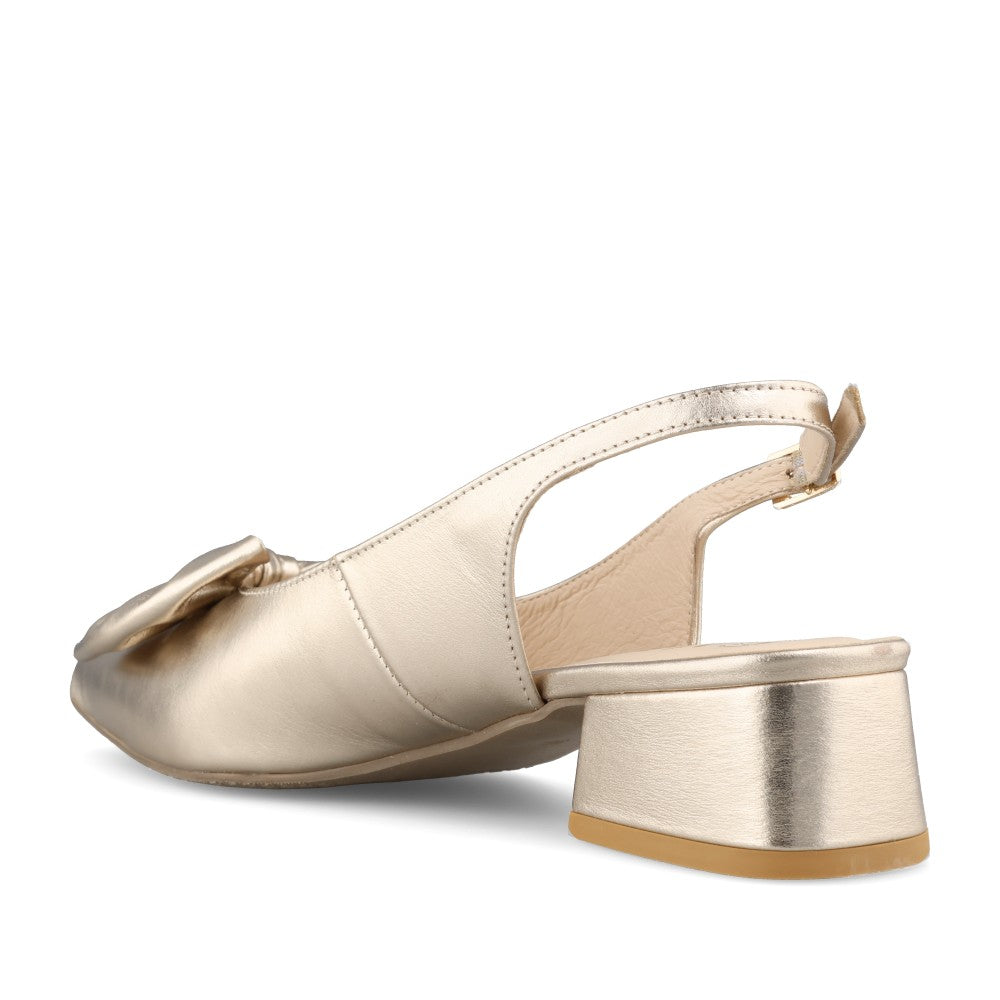 Emis Ladies 8586/F956o Sling Back Shoe In Gold