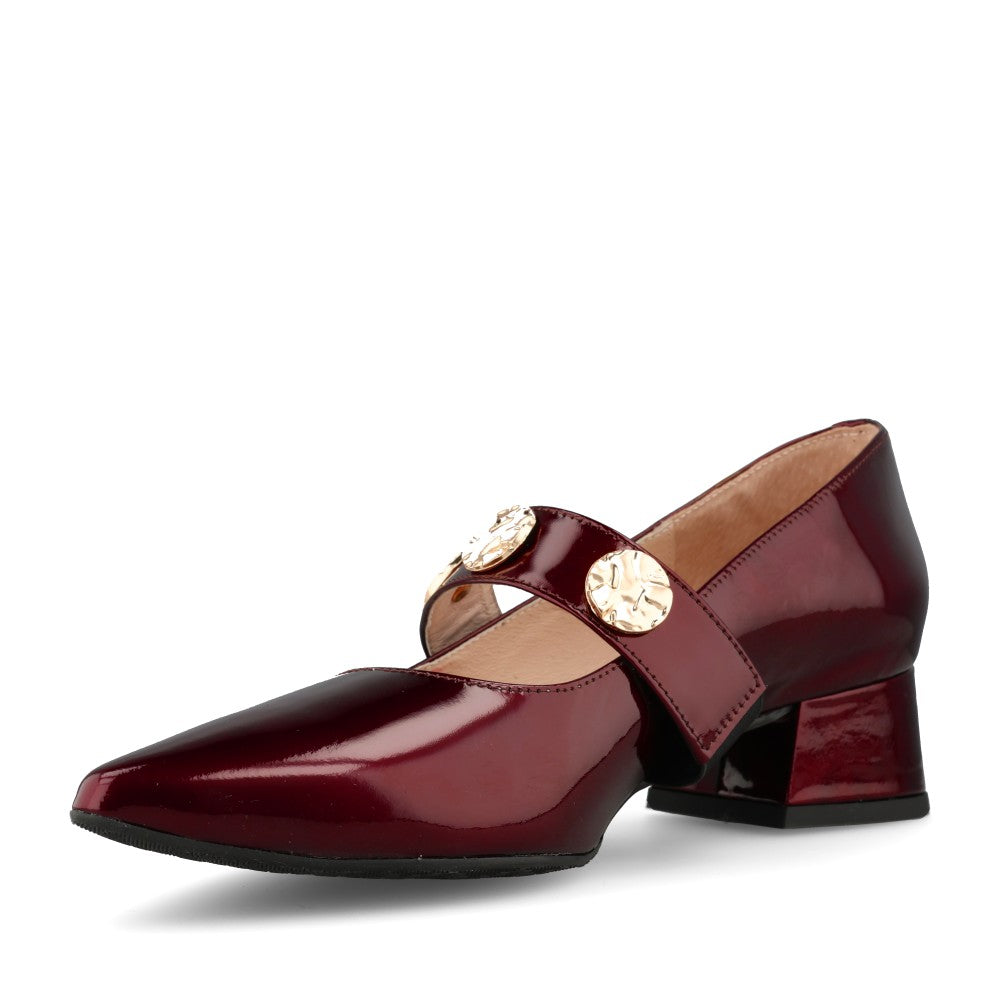 Emis Ladies 7963/F956o Mary Jane Shoe In Burgundy