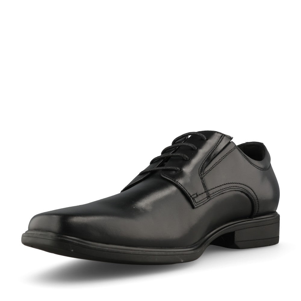 Boys Swansea Laced Shoe In Black Leather