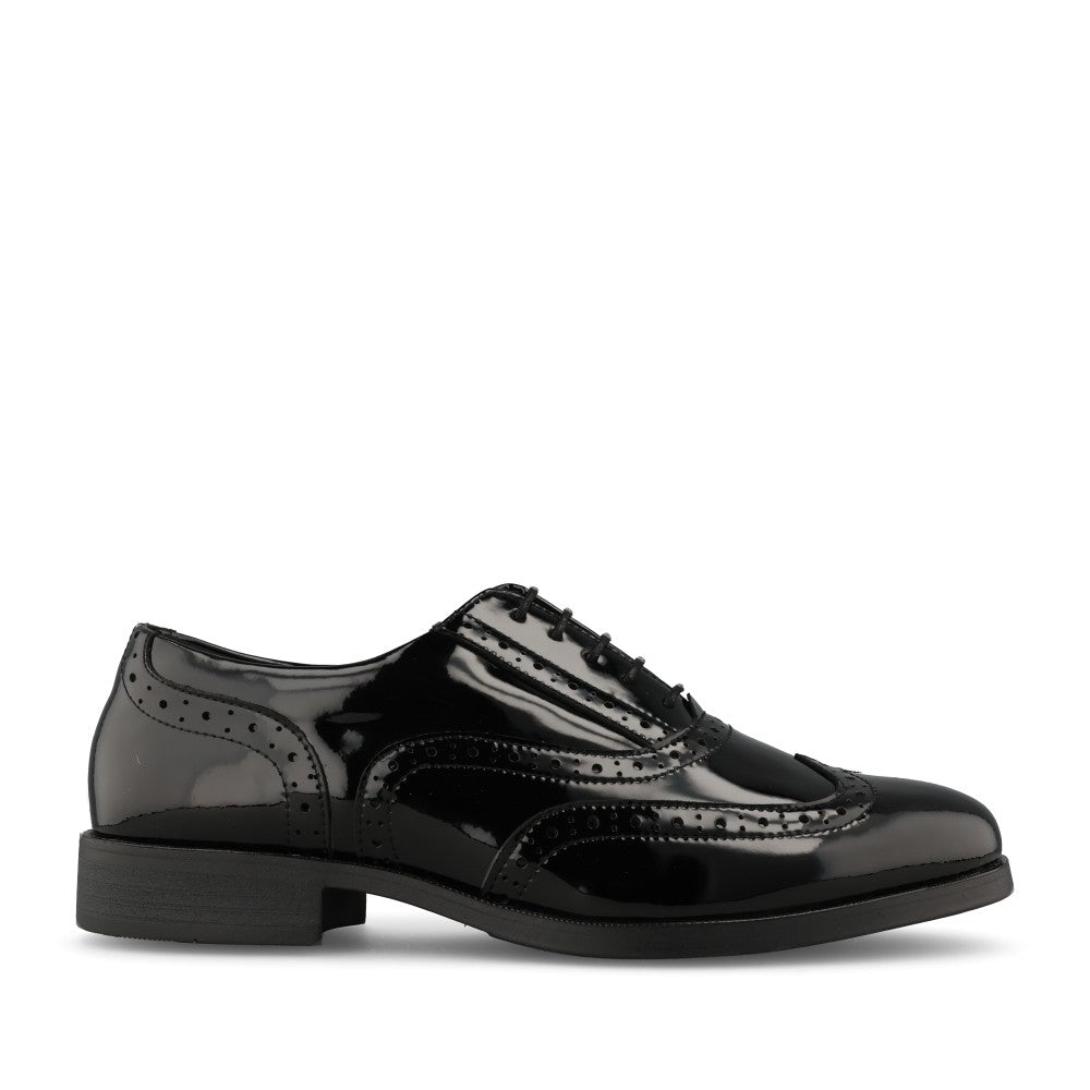 Girls Swarthmore Laced Brogue In Blk Patent