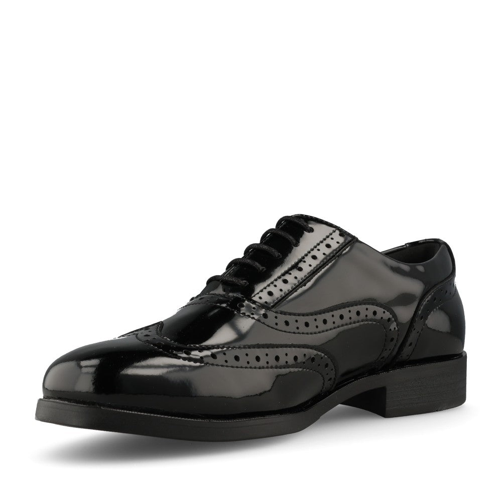 Girls Swarthmore Laced Brogue In Blk Patent