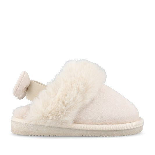 Clarks Girls Toastie Bow K G-Fit Slipper in Cotton