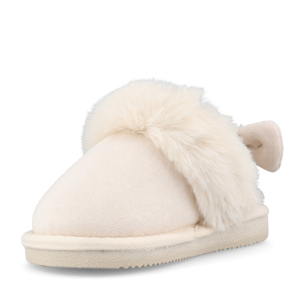Clarks Girls Toastie Bow K G-Fit Slipper in Cotton
