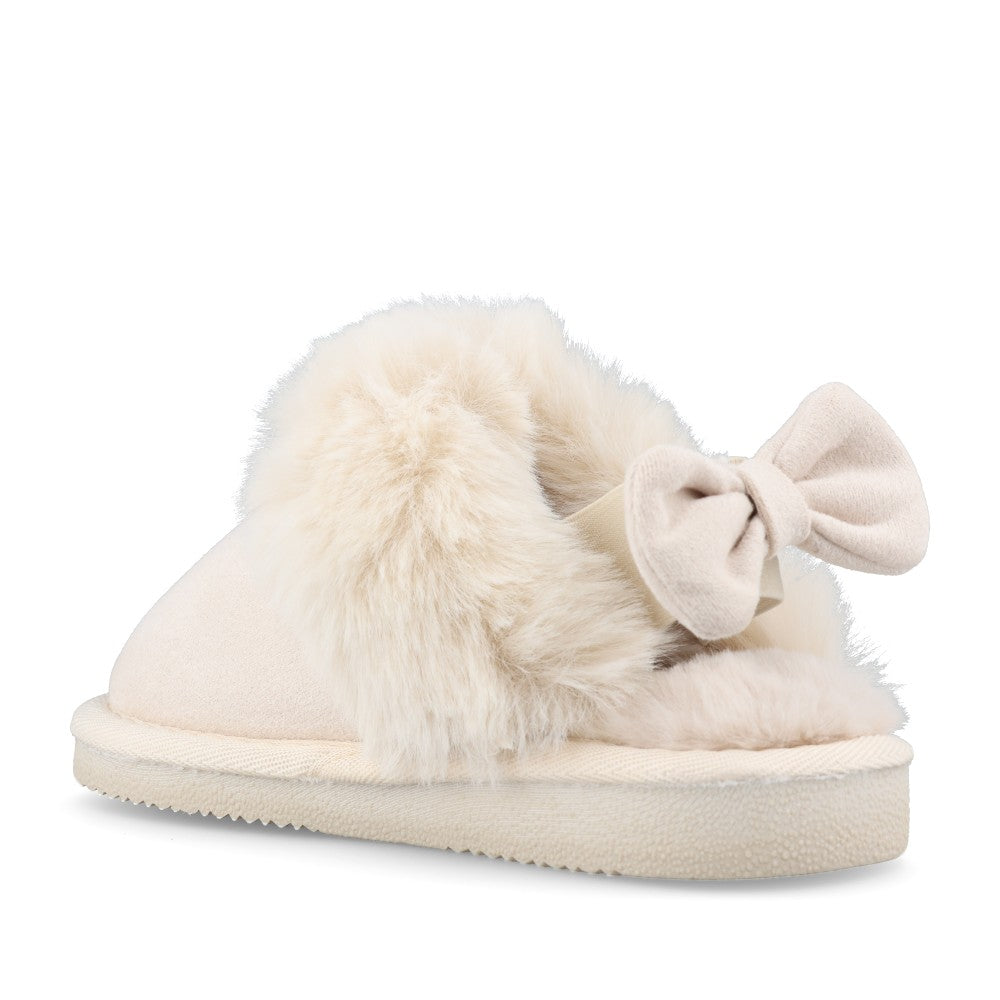 Clarks Girls Toastie Bow K G-Fit Slipper in Cotton