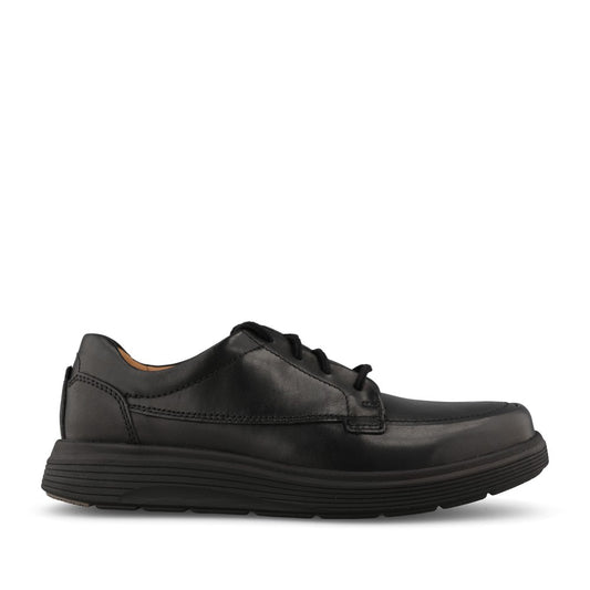 Mens Un Abode Ease Leather H-fit Shoe In Black Leather