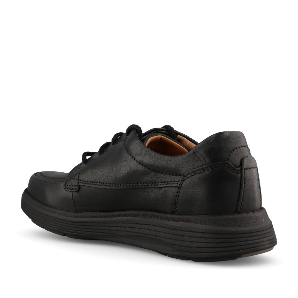 Mens Un Abode Ease Leather H-fit Shoe In Black Leather