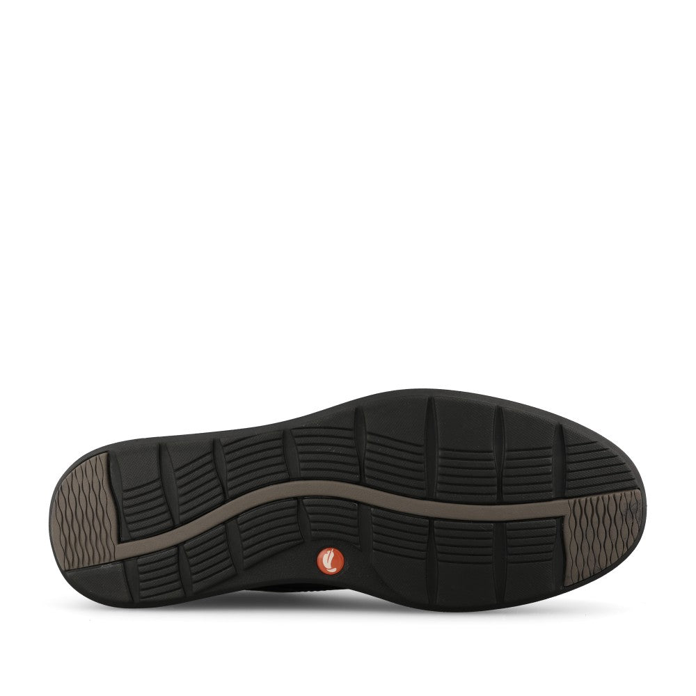 Mens Un Abode Ease Leather H-fit Shoe In Black Leather