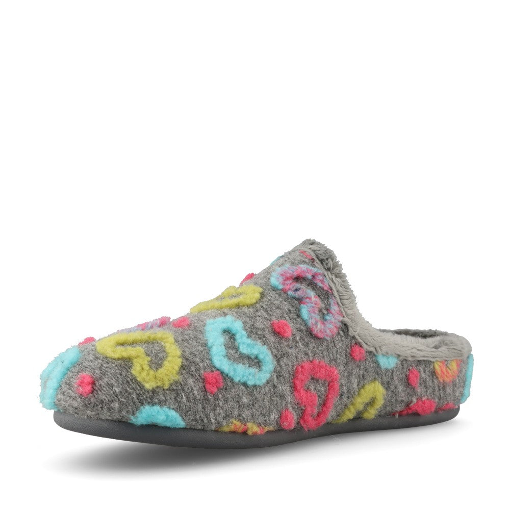 Lunar Ladies Valentine KLA233 Slipper In Grey