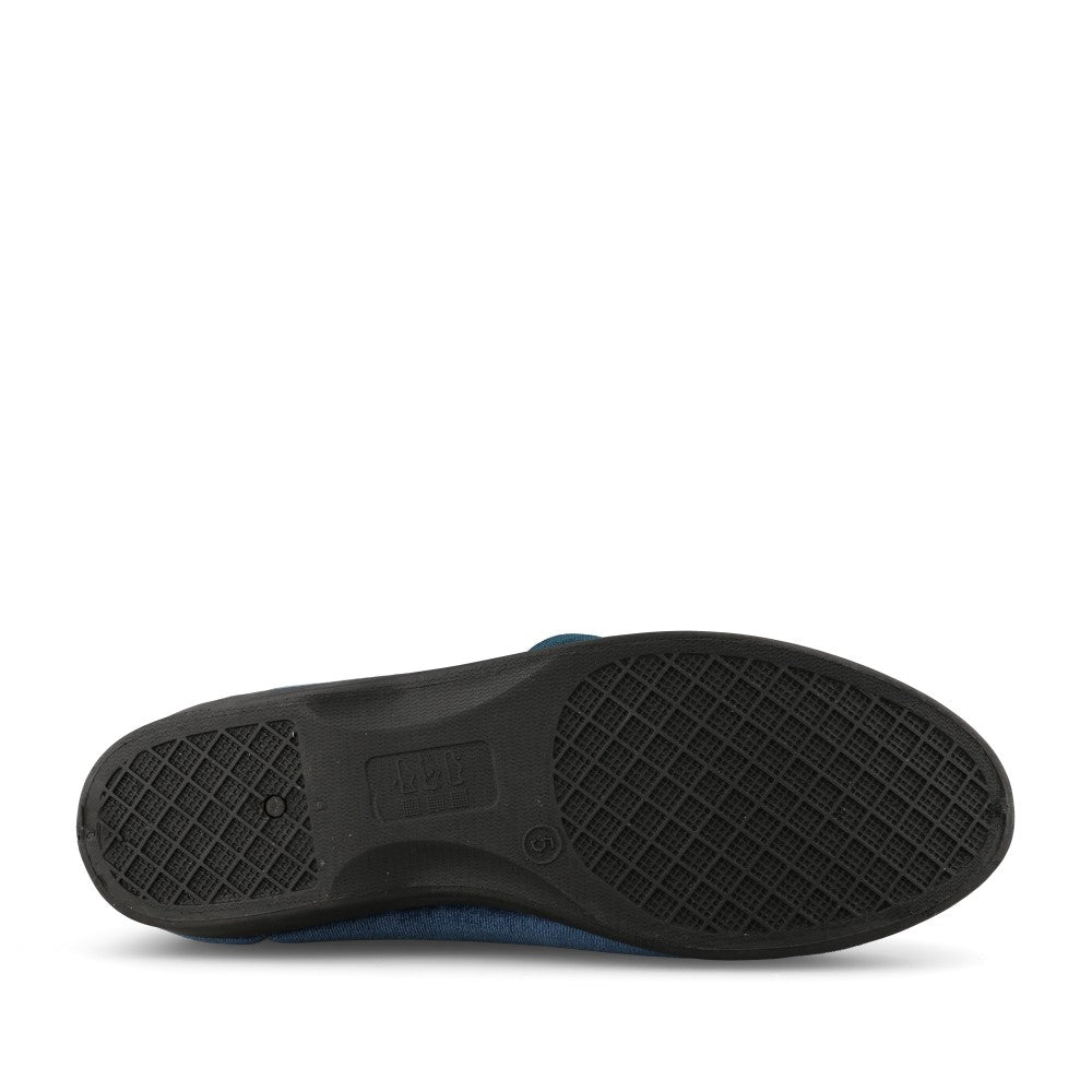 Ladies Veronica Velcro Slipper In Navy